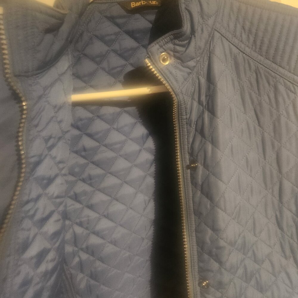 Barbour ladies Dunmoor Gilet vest, zip, button, Blue - Picture 5 of 5